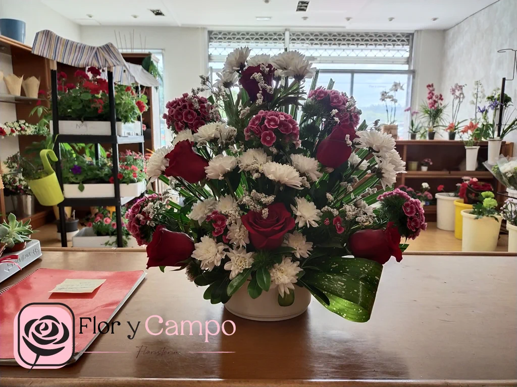 Arranxo floral para cemiterio