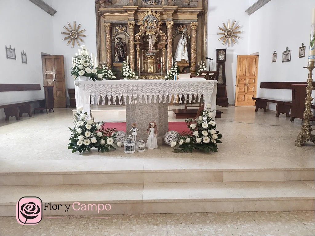 Decoración floral dunha cerimonia